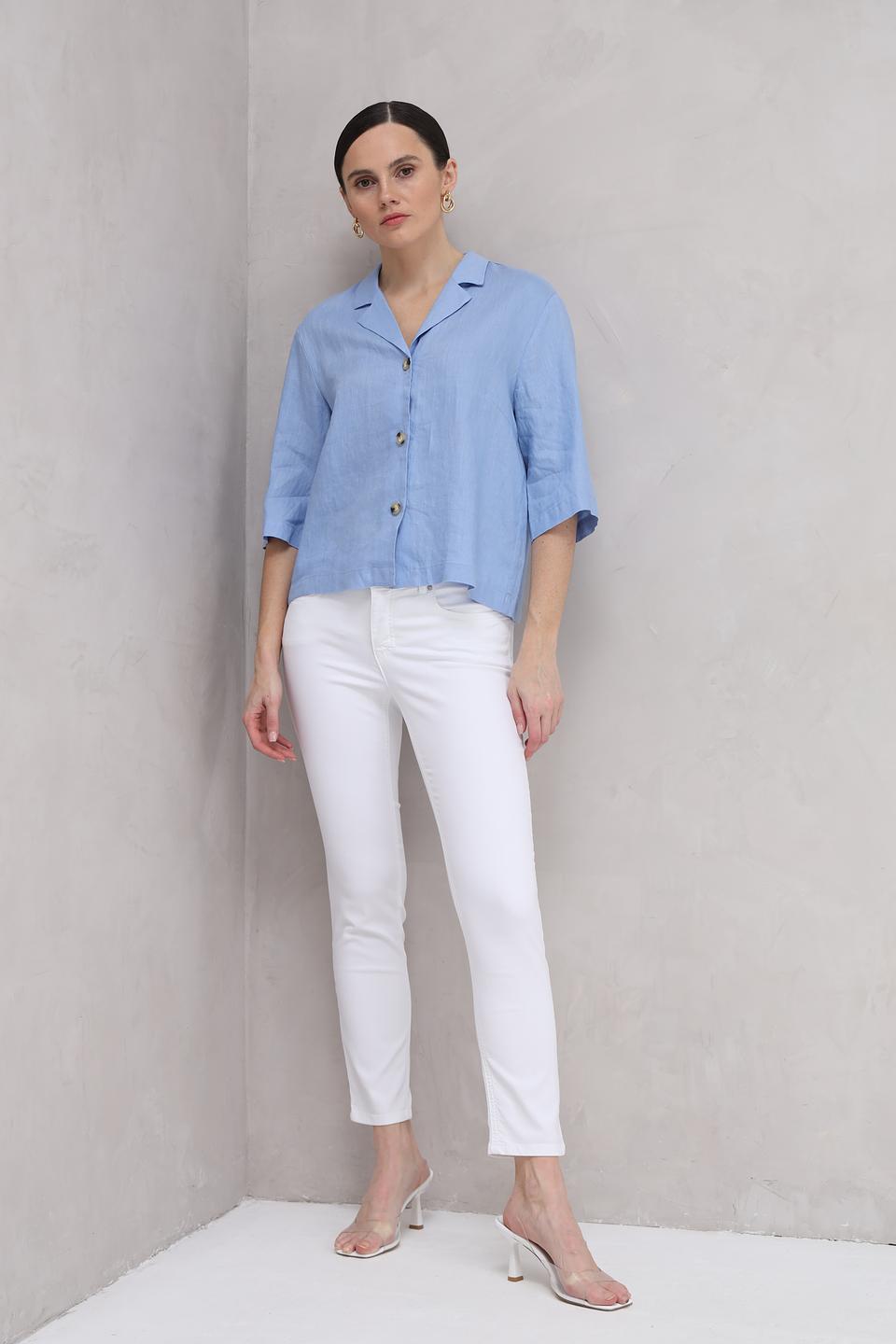 Жакет Oui лен голубой