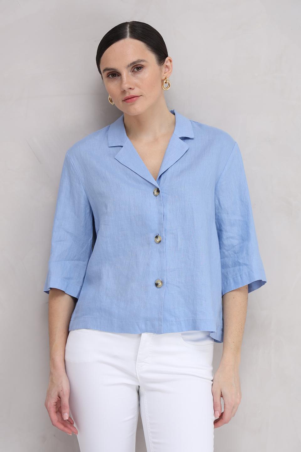Жакет Oui лен голубой