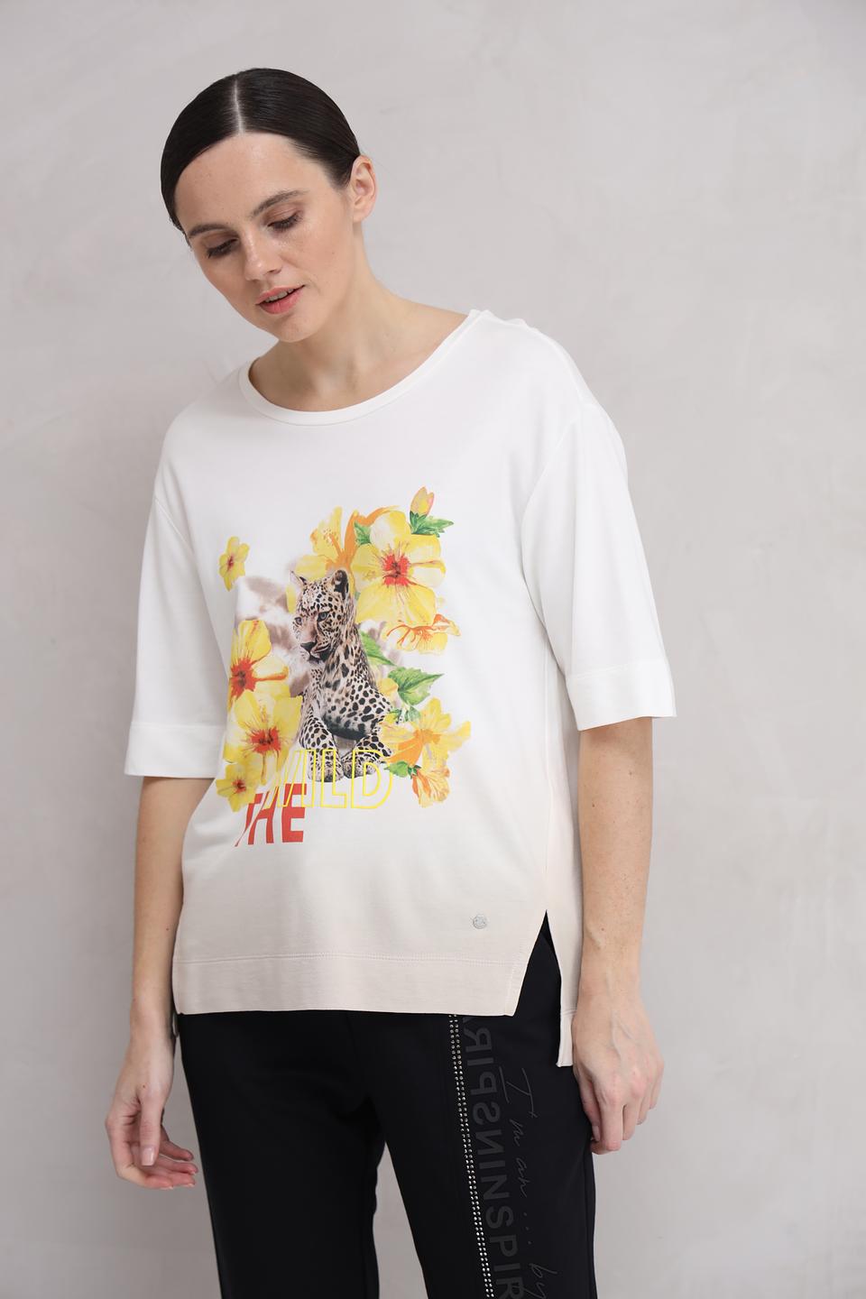 Футболка Monari с леопардом