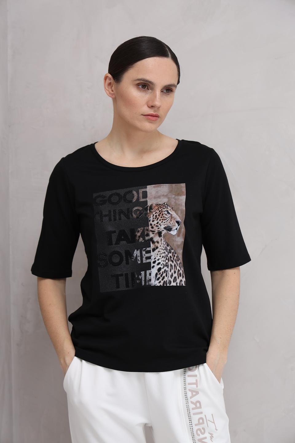 Футболка Monari с леопардовым принтом