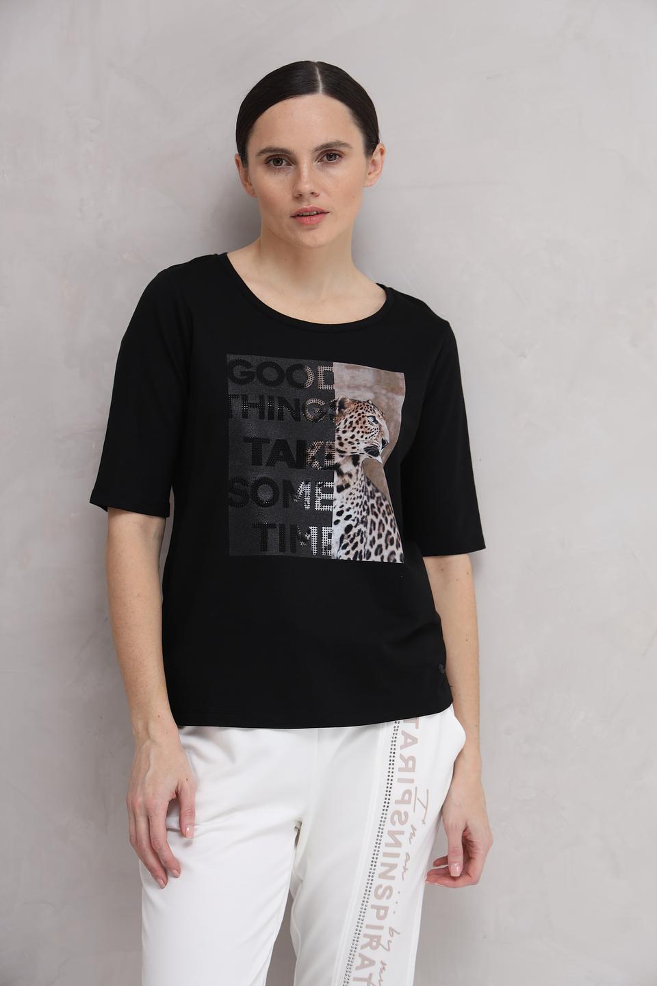 Футболка Monari с леопардовым принтом