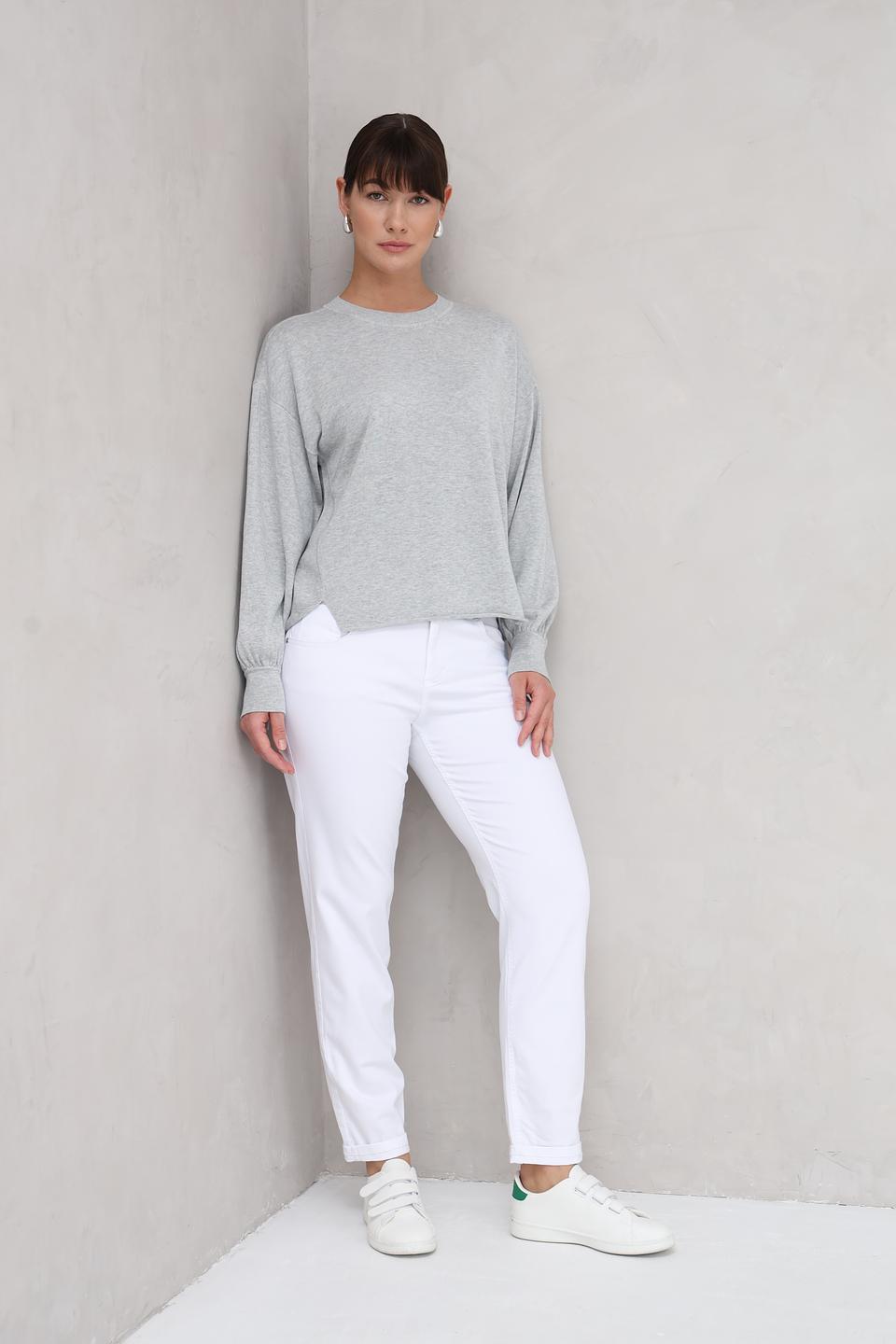 Пуловер Repeat серый меланж