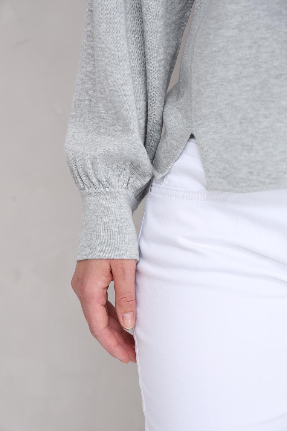 Пуловер Repeat серый меланж