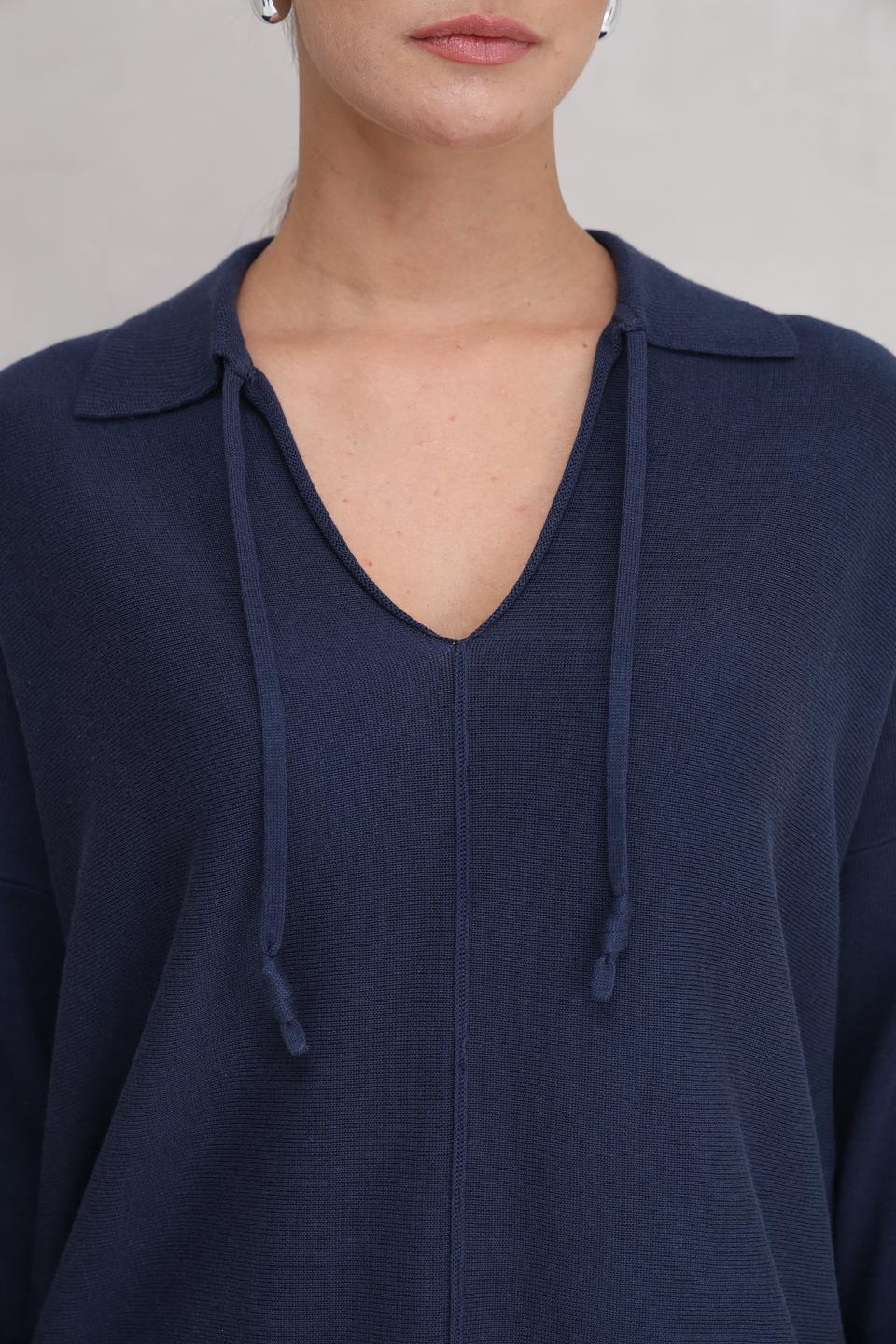 Пуловер Repeat с капюшоном синий