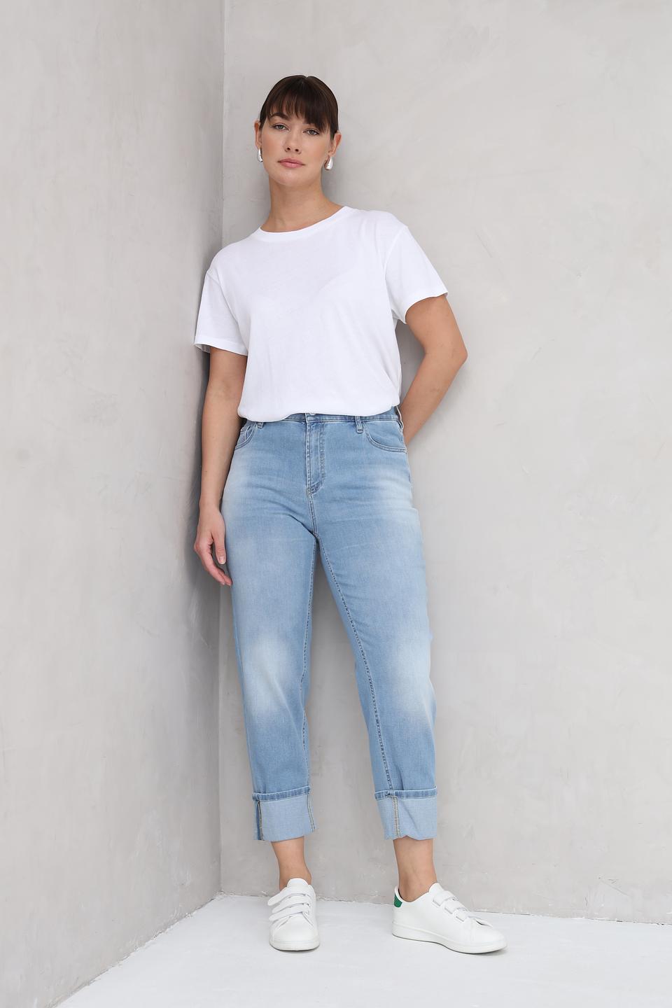 Джинсы Gardeur голубые с манжетами