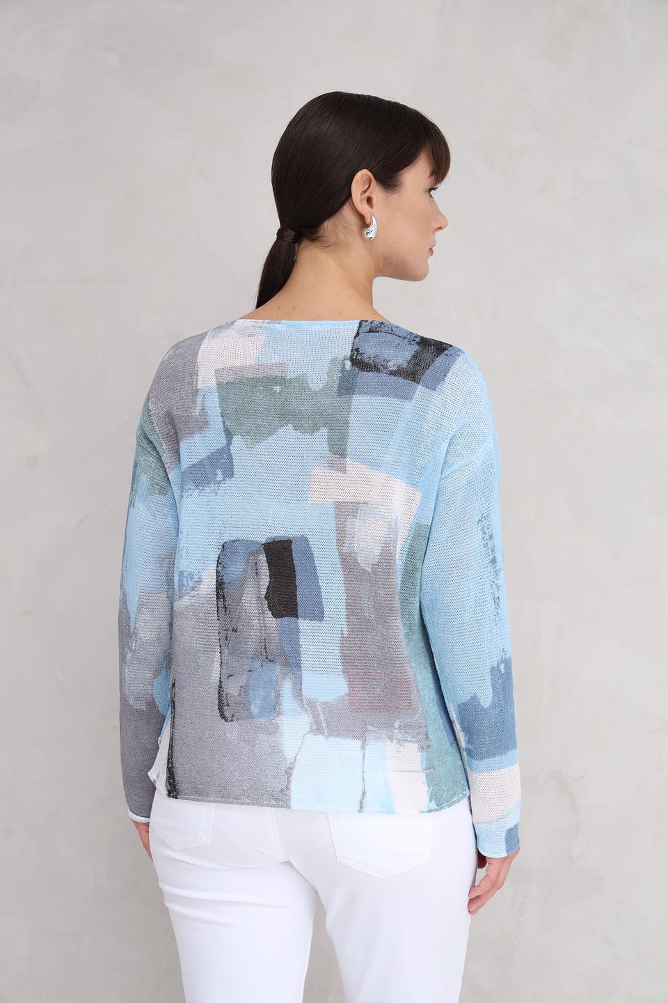 Пуловер Lecomte с абстрактным рисунком