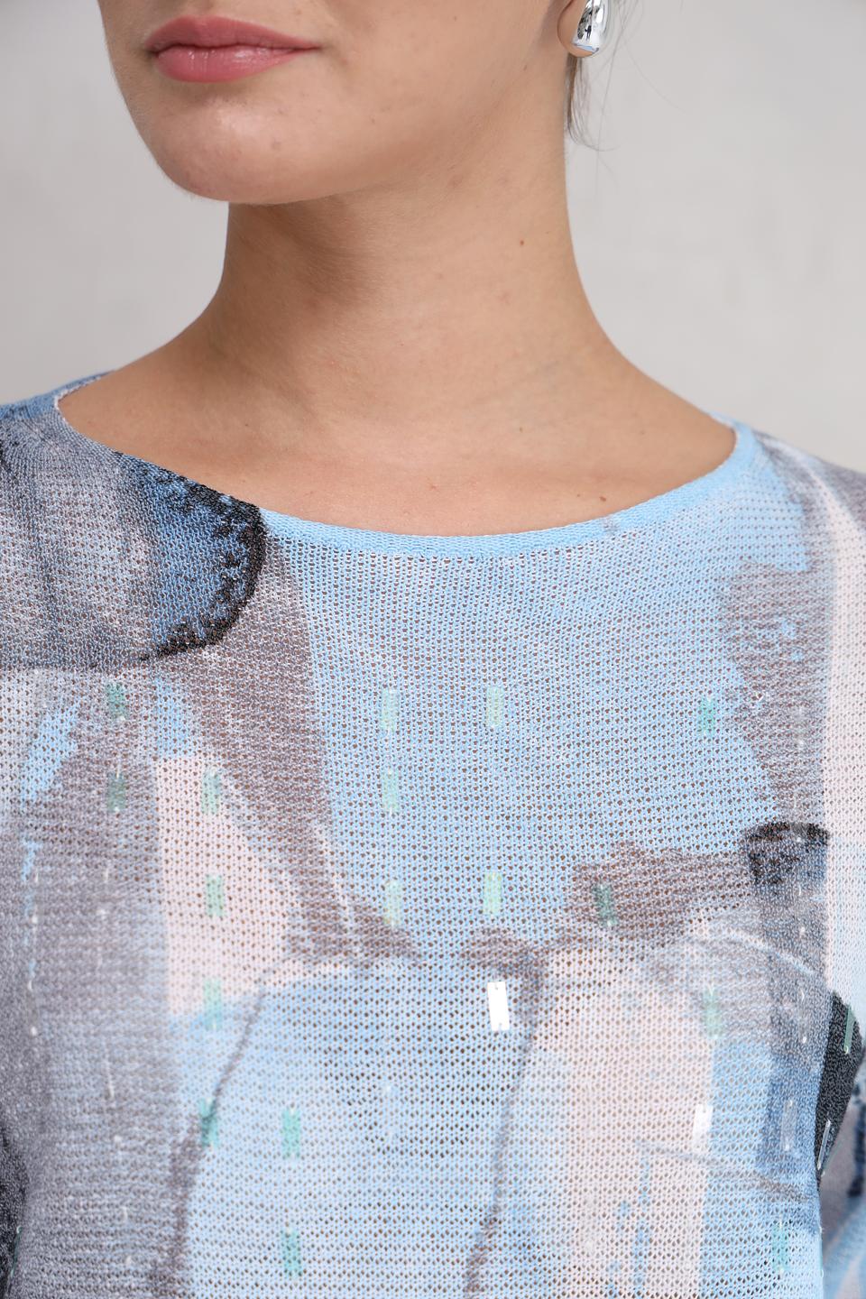 Пуловер Lecomte с абстрактным рисунком