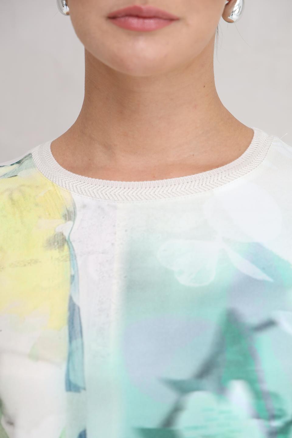 Блуза Lecomte с абстрактным принтом