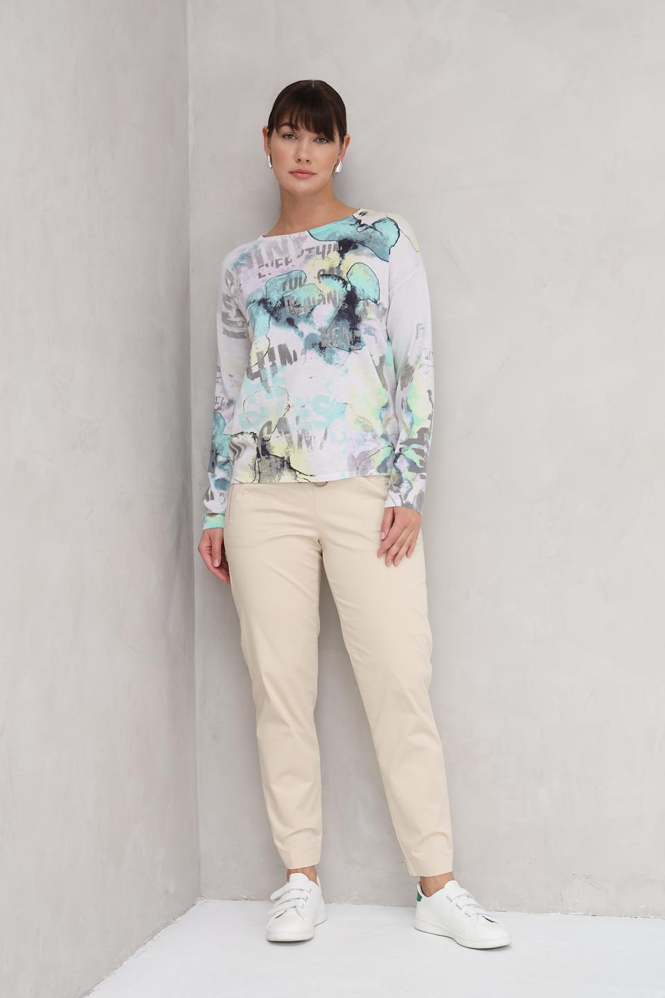 Пуловер Lecomte с абстрактным принтом