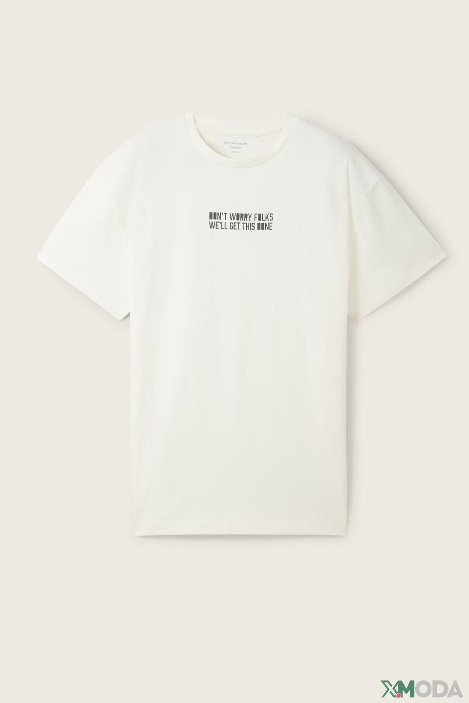 Футболка Tom Tailor белая оверсайз