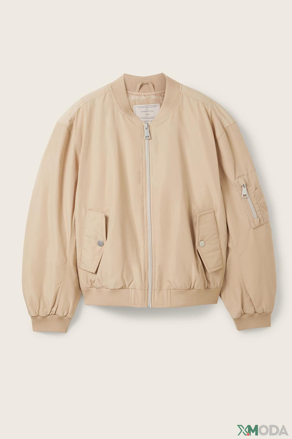 Куртка-бомбер Tom Tailor бежевая