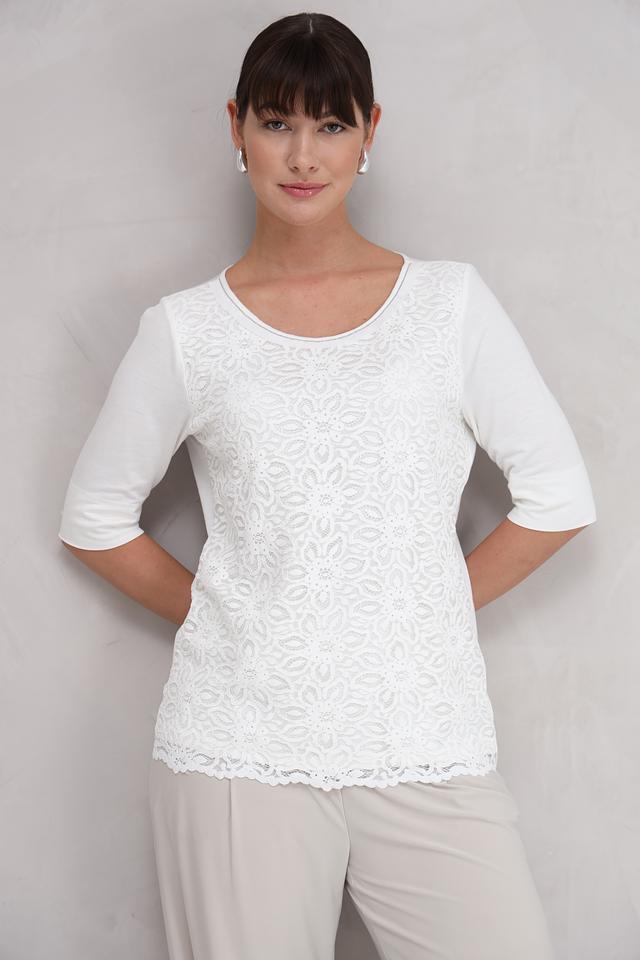 Блуза SE Stenau кружево белая