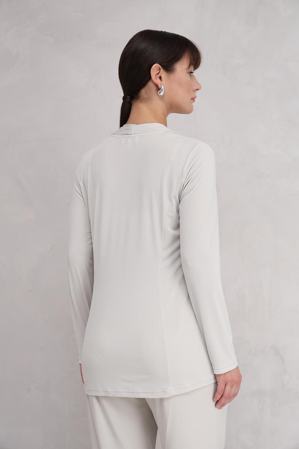 Блуза SE Stenau бежевая с запахом