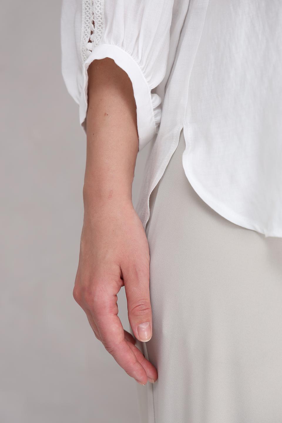 Блуза SE Stenau с кружевом белый