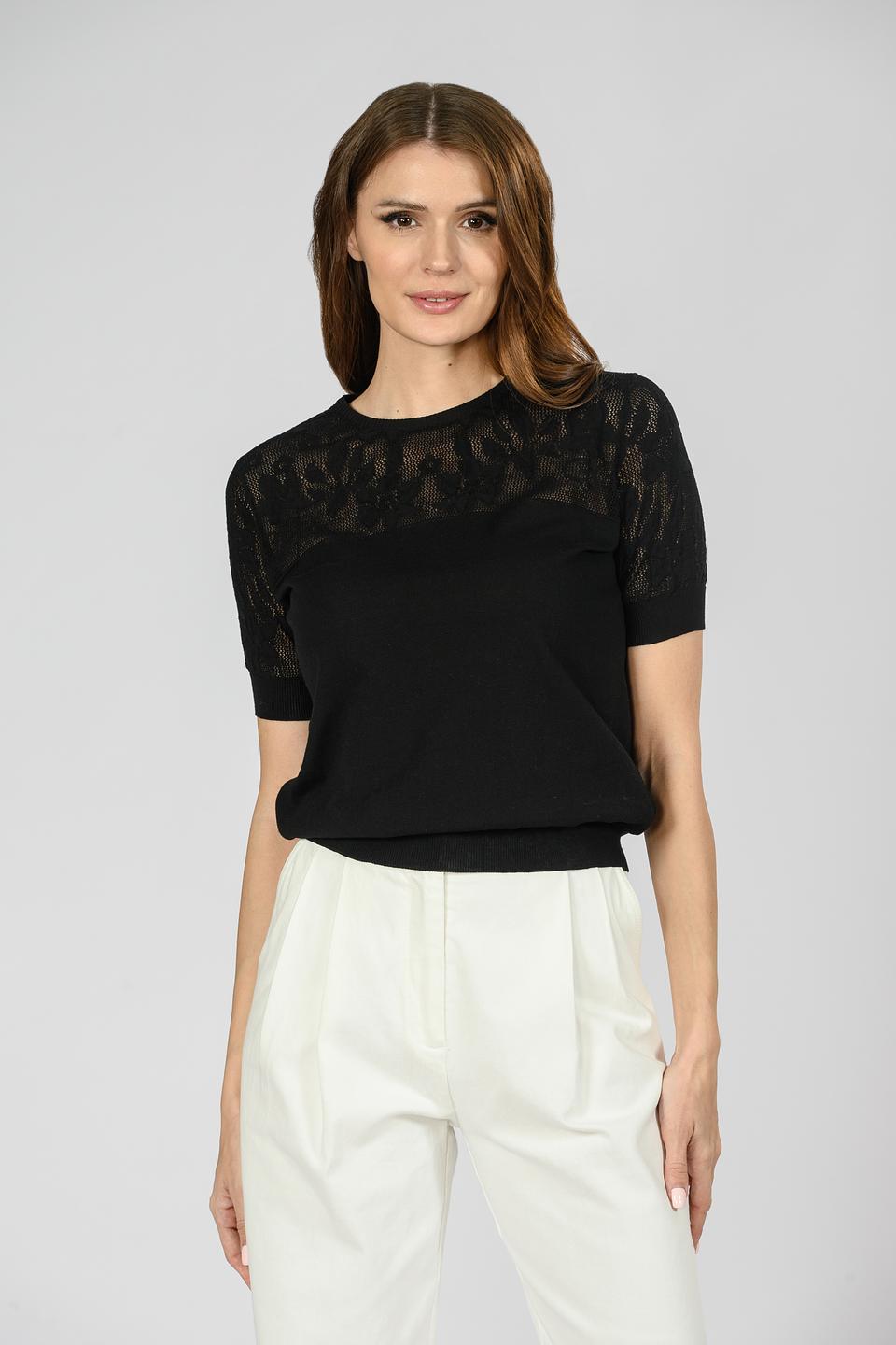 Джемпер Giorgio Grati с кружевом чёрный