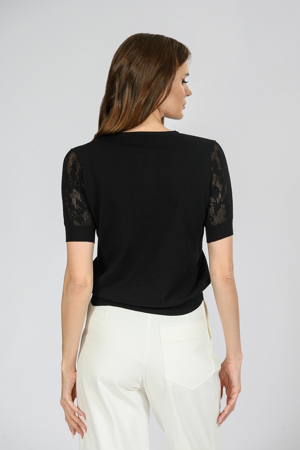 Джемпер Giorgio Grati с кружевом чёрный