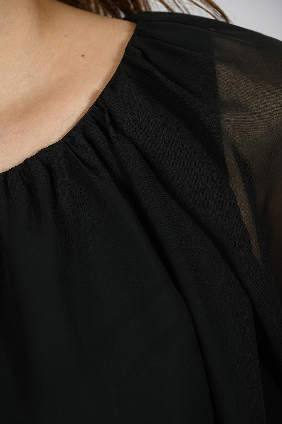 Блуза Giorgio Grati с рукавами-крыльями чёрная