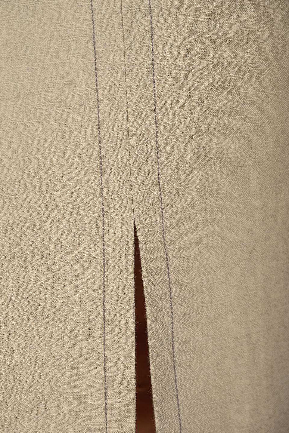 Юбка Giorgio Grati бежевая с разрезом