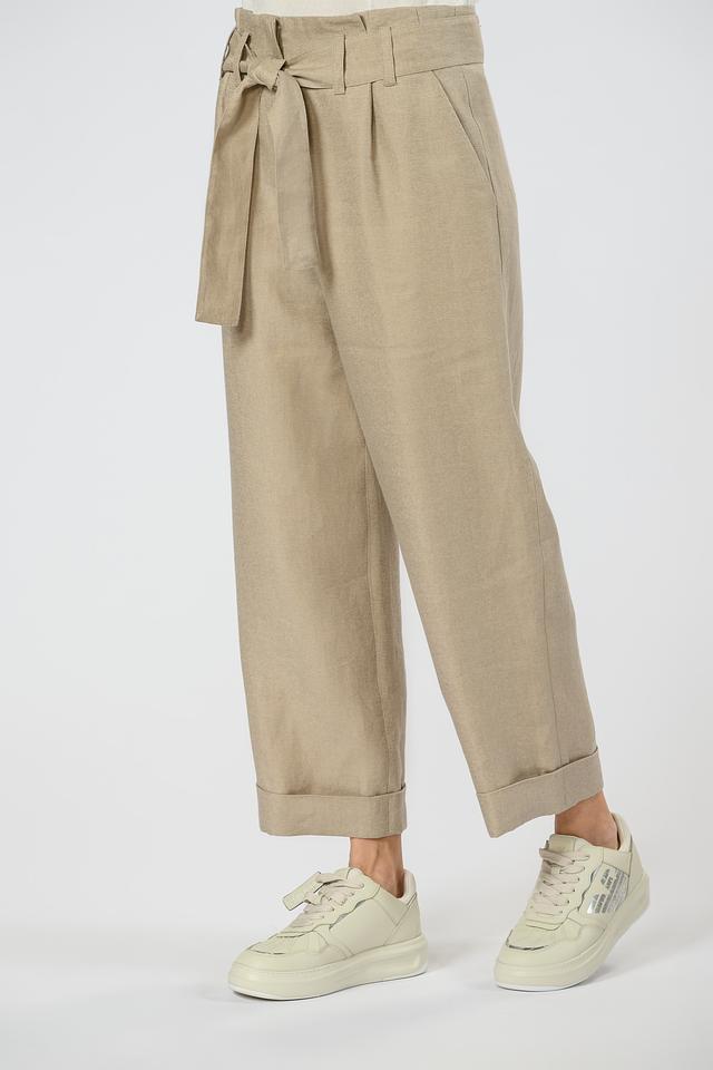 Брюки Giorgio Grati лен бежевые