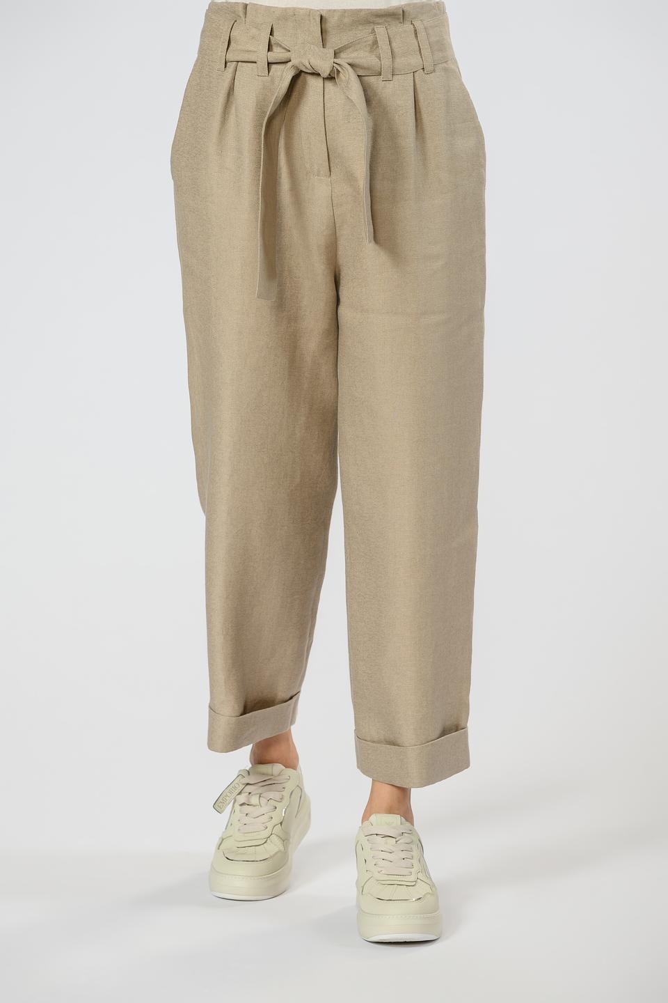 Брюки Giorgio Grati лен бежевые