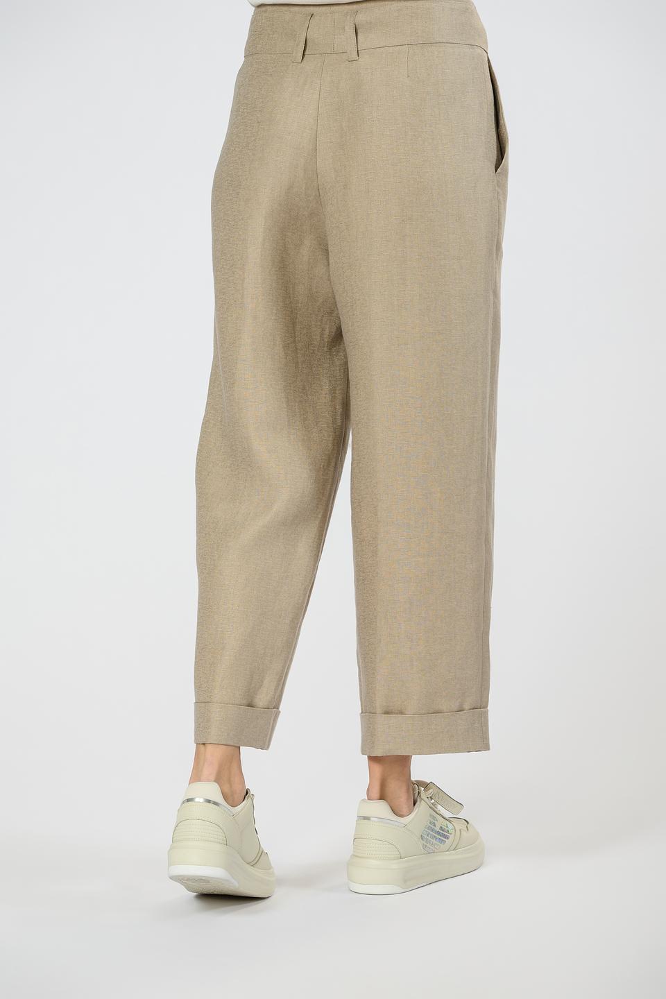 Брюки Giorgio Grati лен бежевые