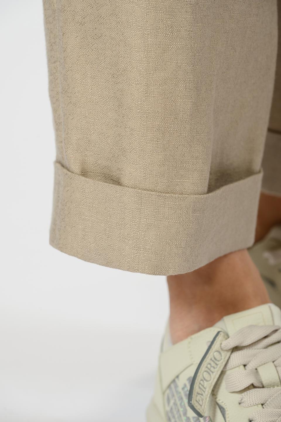 Брюки Giorgio Grati лен бежевые