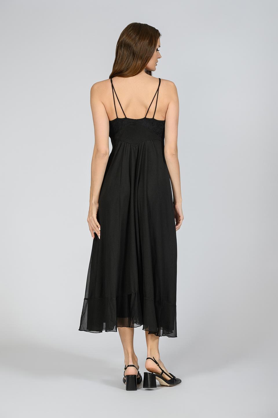 Платье Hugo жен. с кружевом чёрное