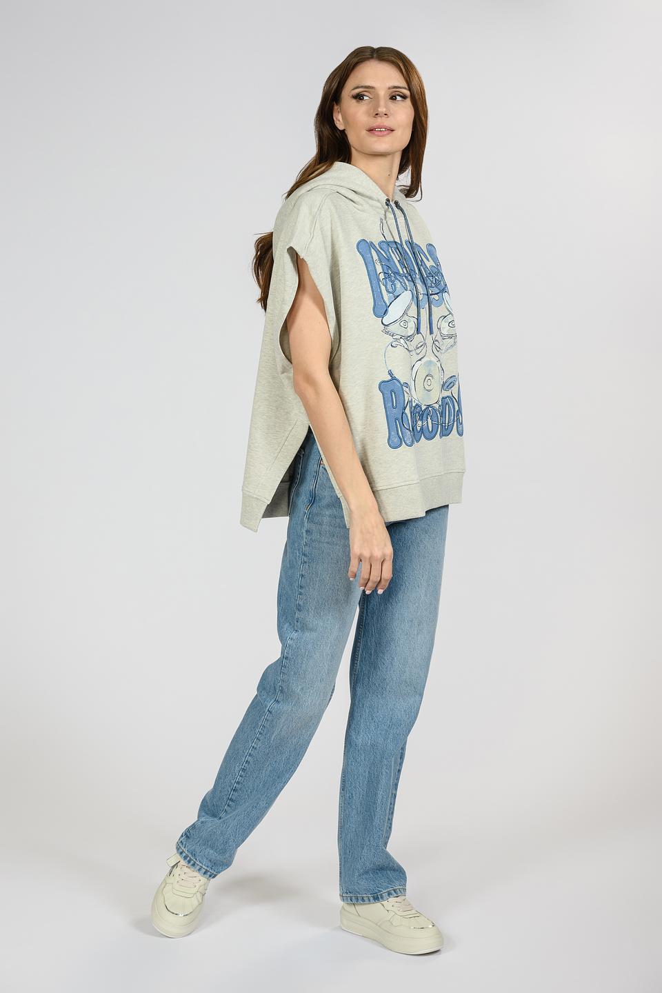 Футболка Boss Orange с принтом серая