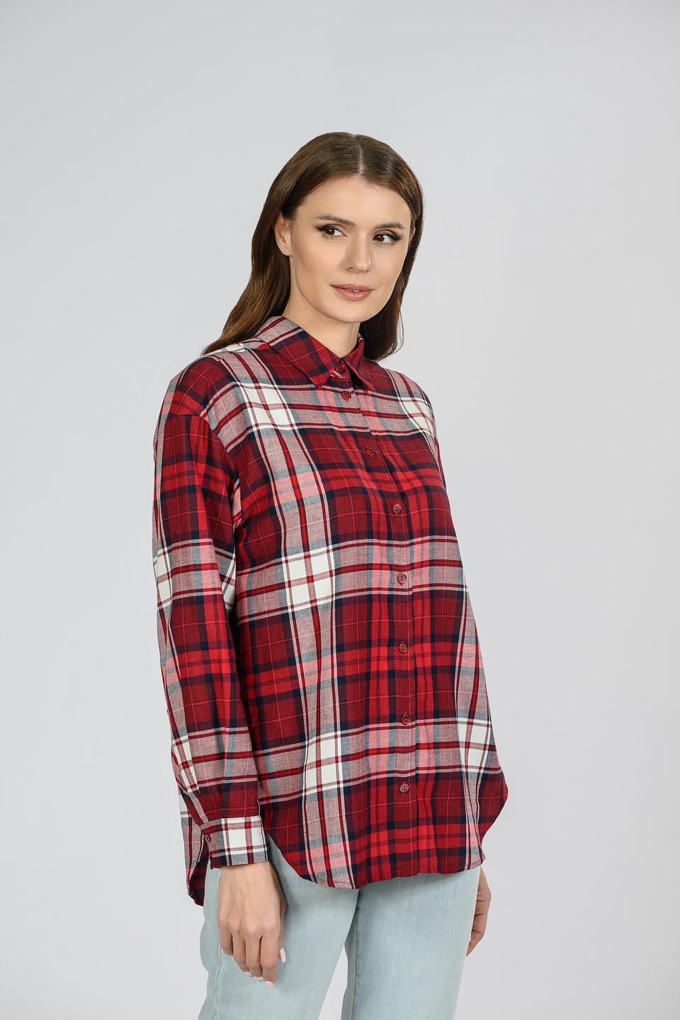 Рубашка Emka в клетку красная