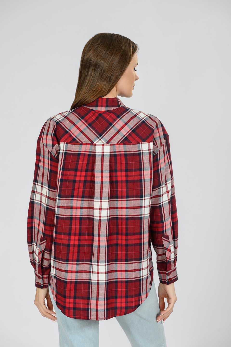 Рубашка Emka в клетку красная