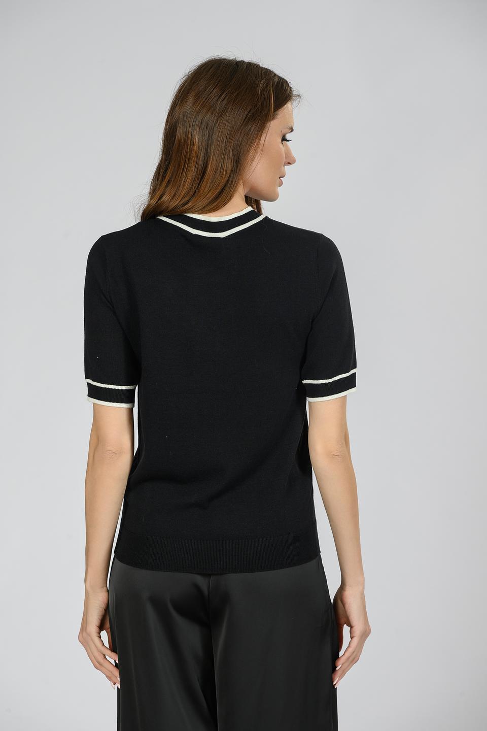 Футболка Emka женская с завязками чёрная