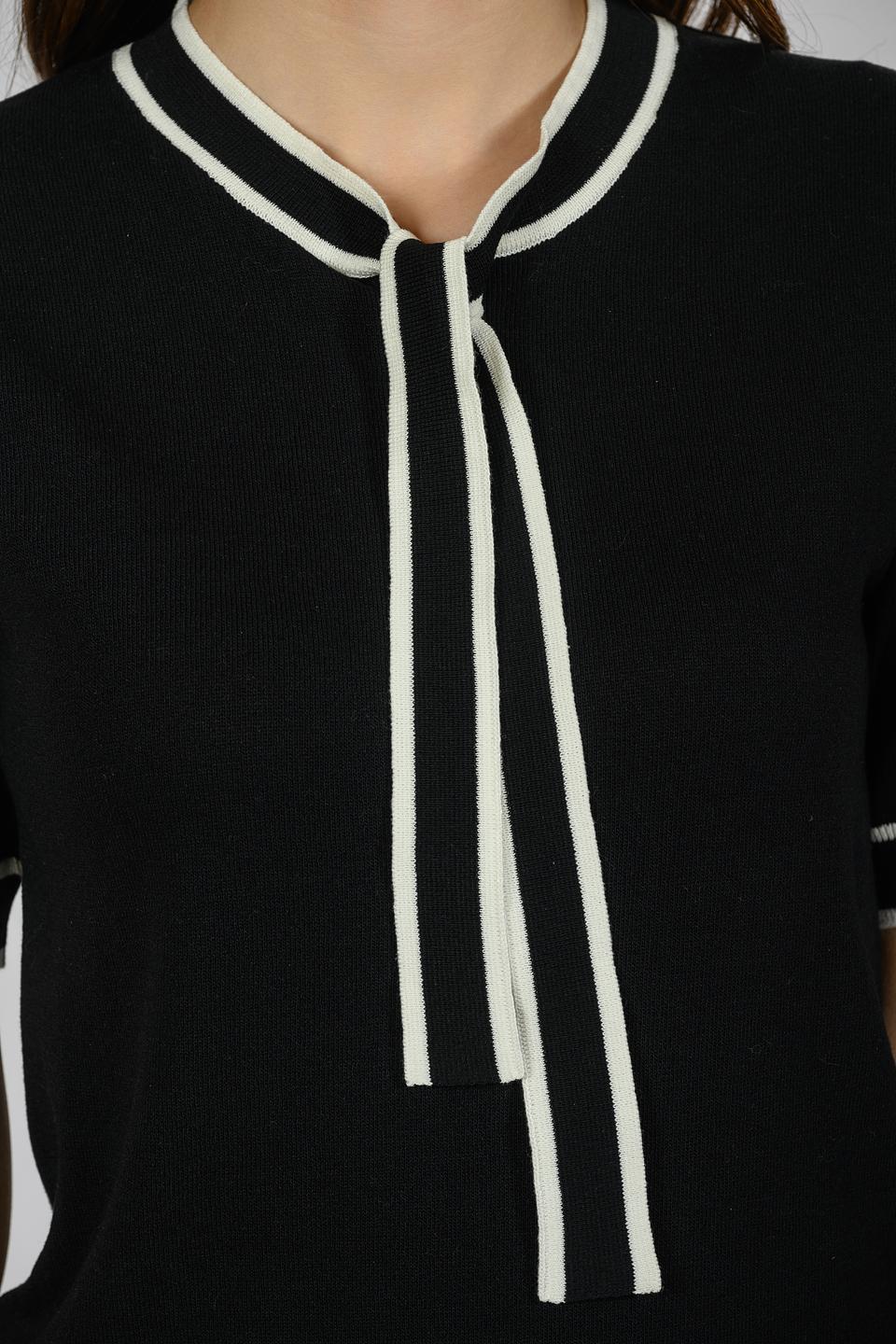 Футболка Emka женская с завязками чёрная