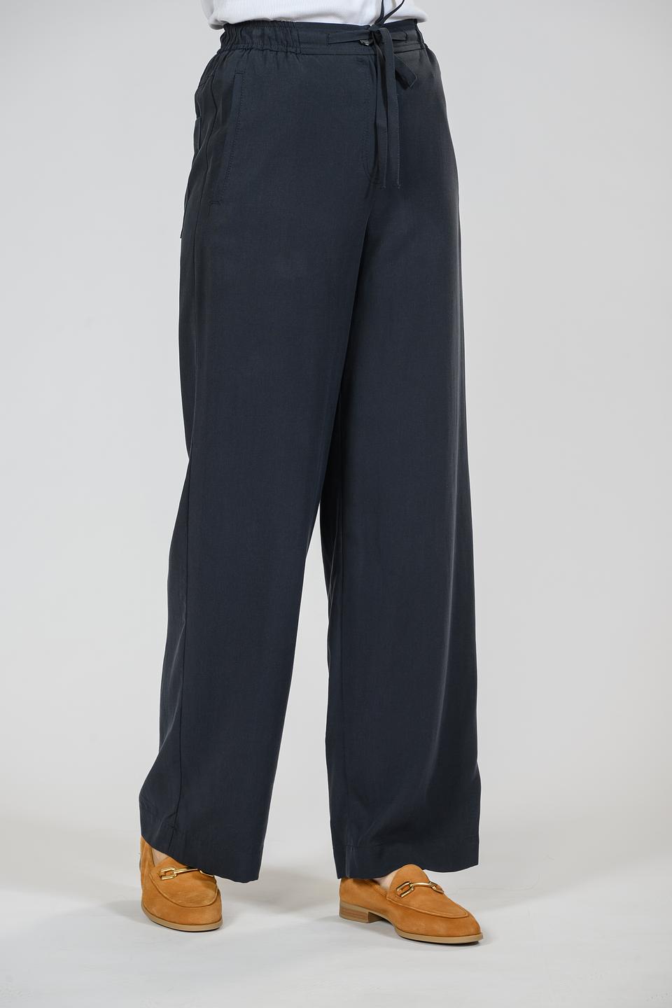 Брюки Emka палаццо тёмно-синие