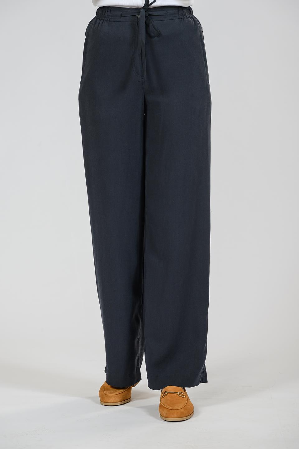 Брюки Emka палаццо тёмно-синие