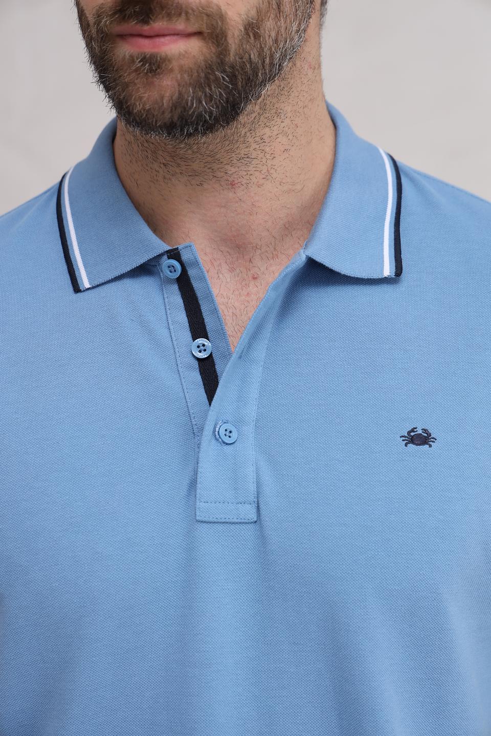 Поло Granchio с полоской голубой