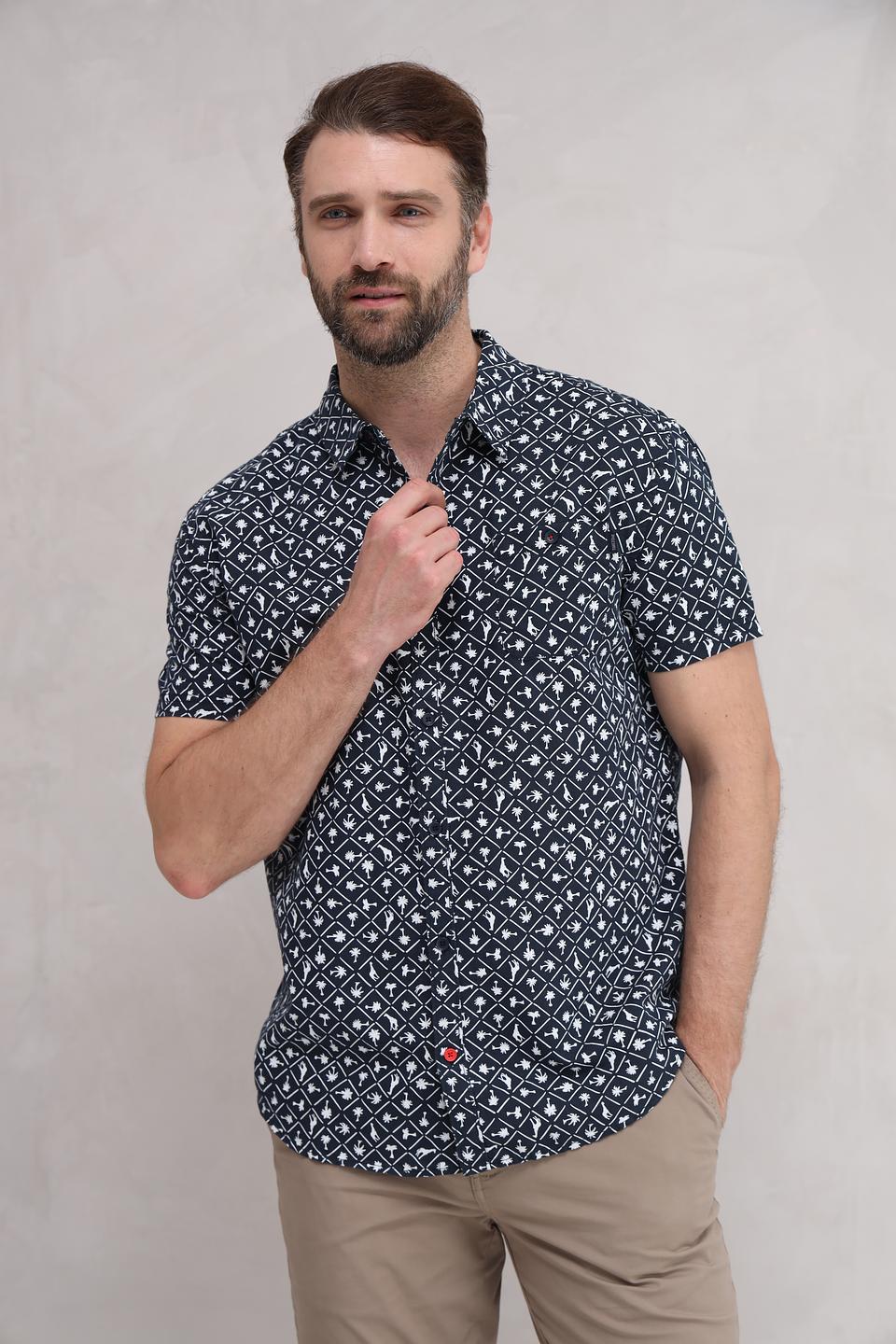 Рубашка кр Time Zone с принтом