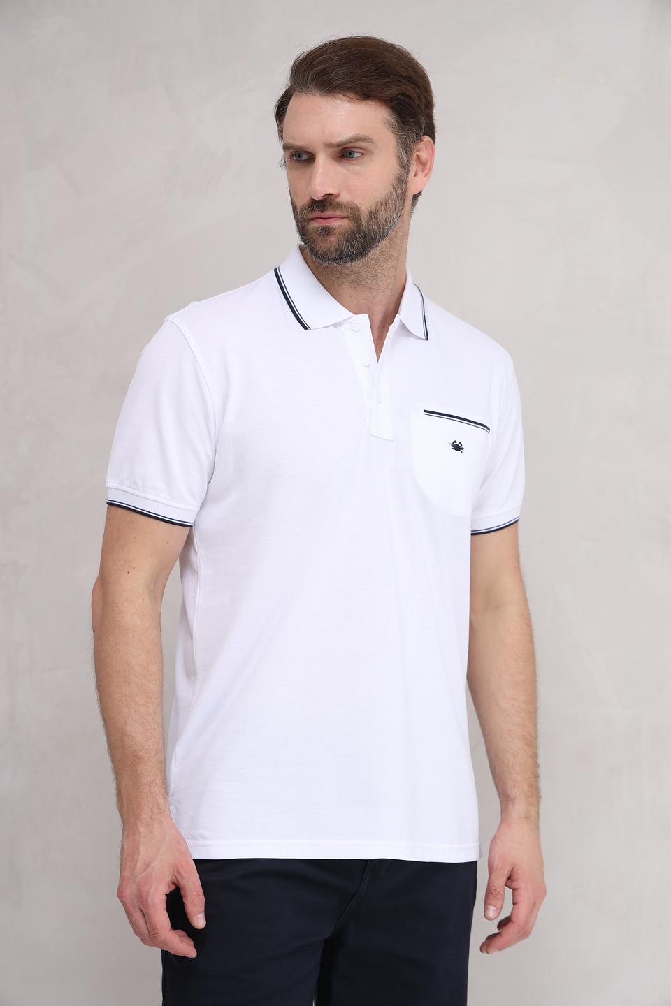 Поло Granchio с кантом белый