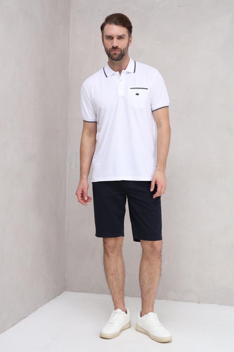 Поло Granchio с кантом белый