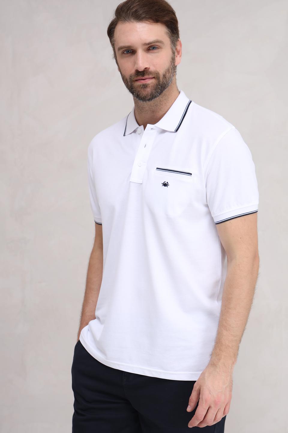 Поло Granchio с кантом белый