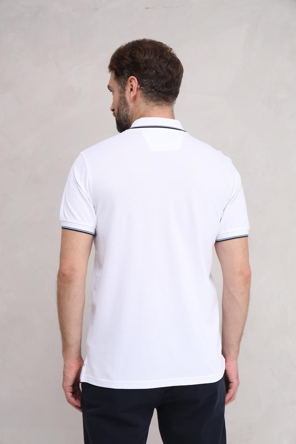 Поло Granchio с кантом белый