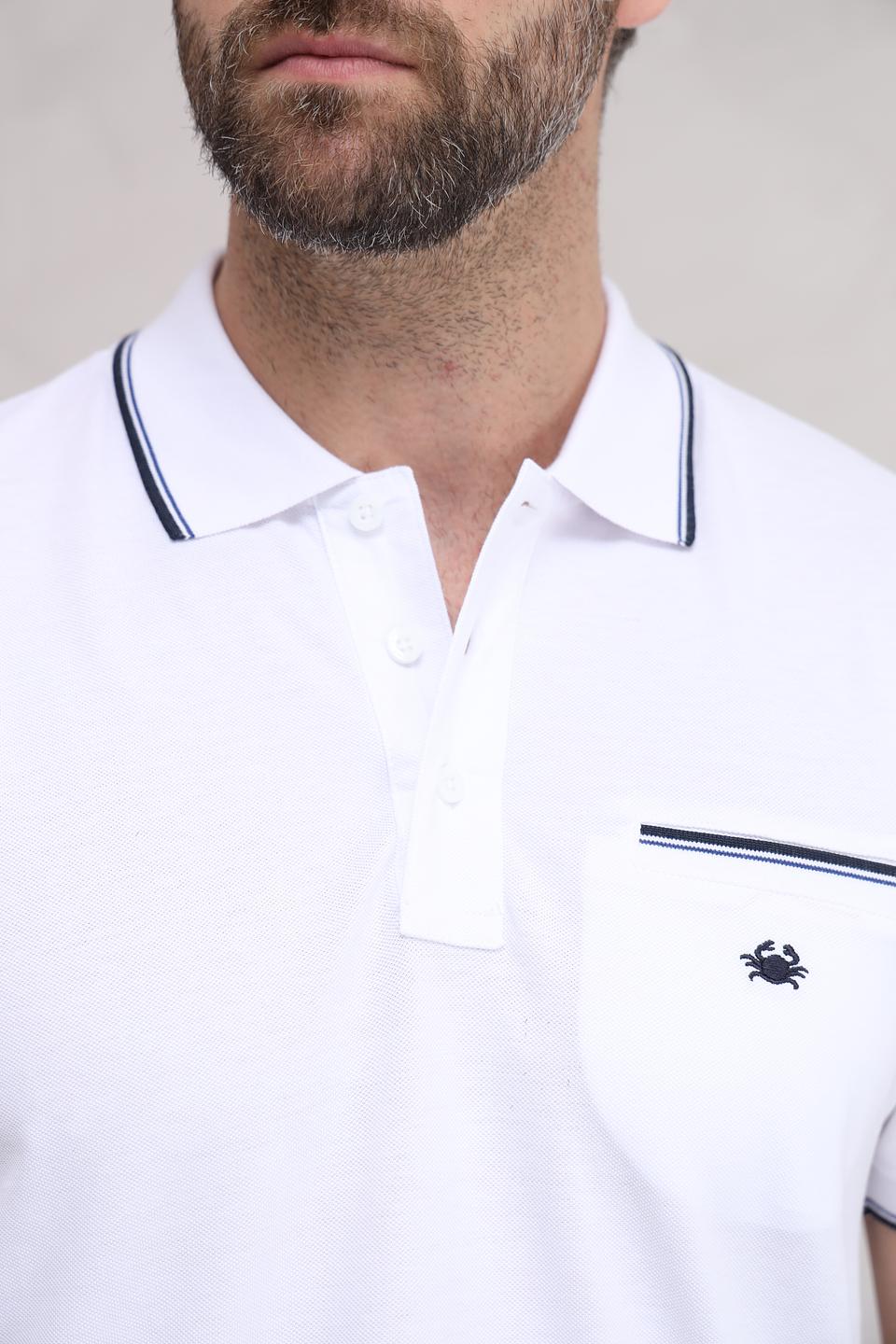 Поло Granchio с кантом белый