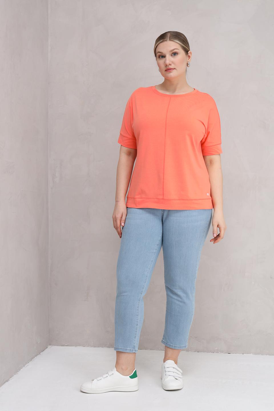 Блуза Olsen персиковая с рукавом 3/4