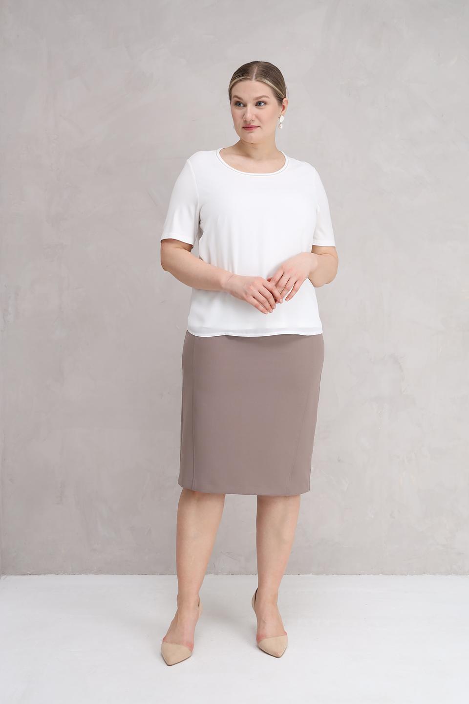 Юбка Frank Walder классическая бежевая