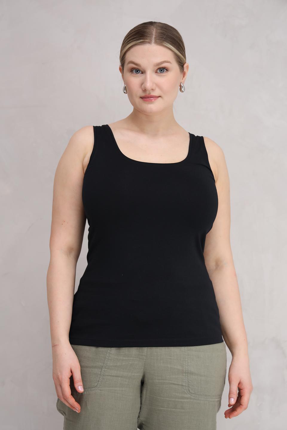 Топ Olsen базовый чёрный