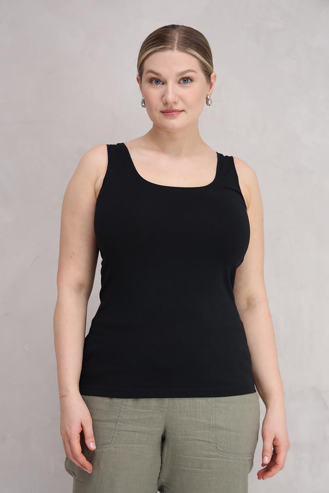 Топ Olsen базовый чёрный