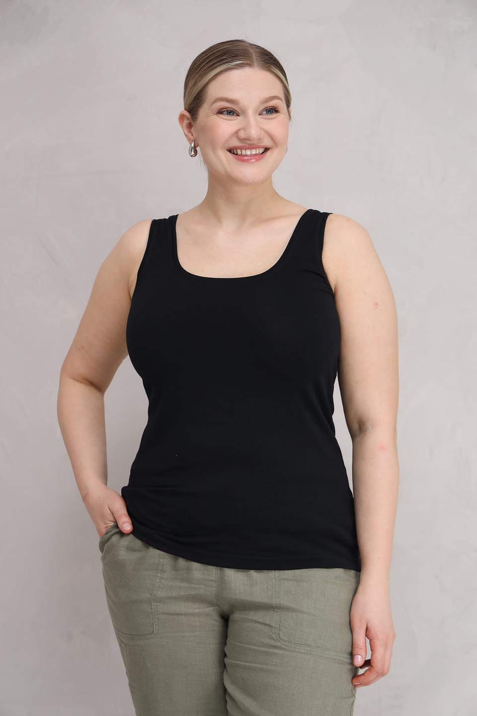 Топ Olsen базовый чёрный