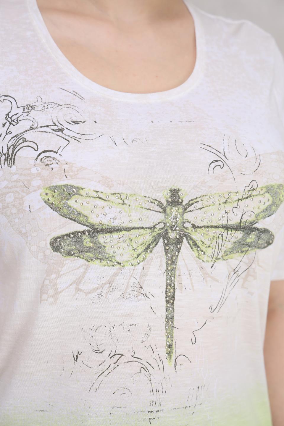 Футболка Olsen с принтом стрекозы