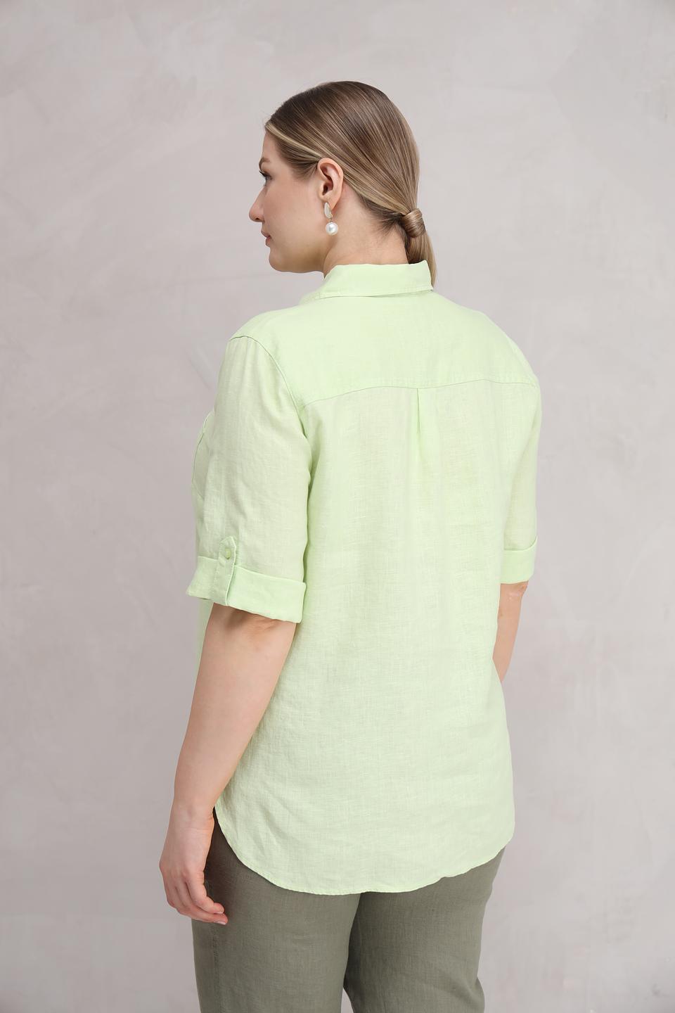 Рубашка Olsen из льна лайм