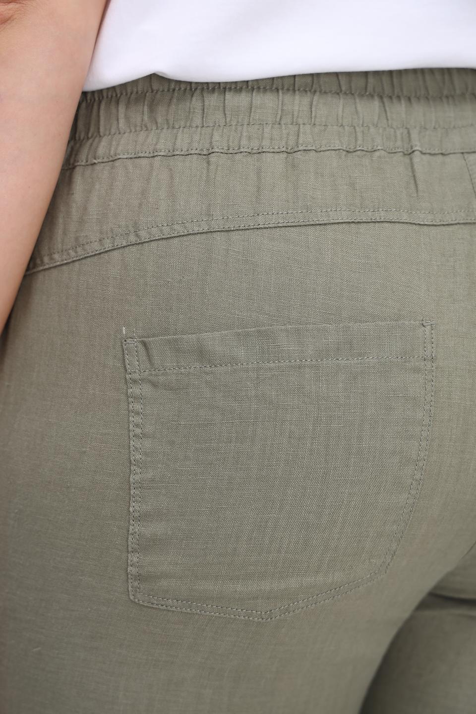 Брюки льняные Olsen хаки