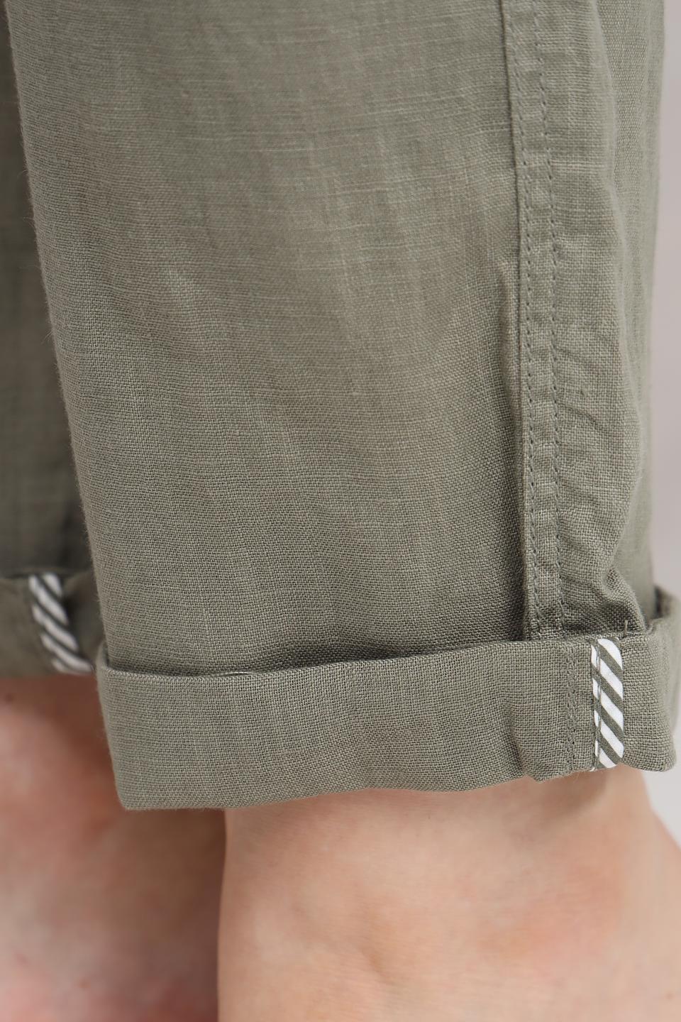 Брюки льняные Olsen хаки